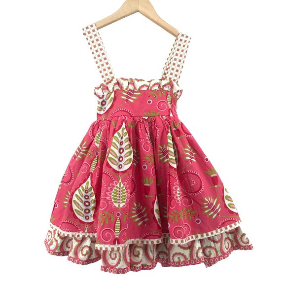 ❌SOLD❌JELLY the PUG 🌺Paisley Sassy Ruffled Dress - Picture 2 of 10